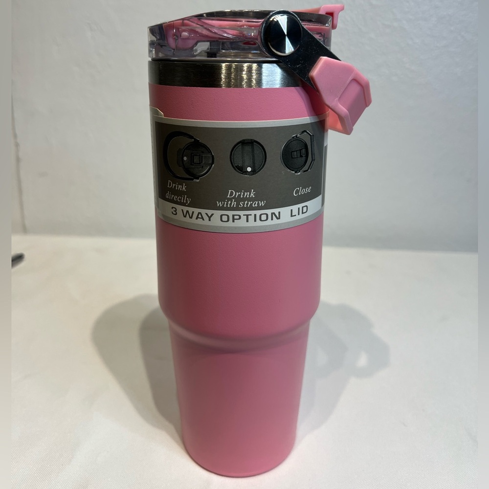 Pink 3-Way Option Lid Tumbler